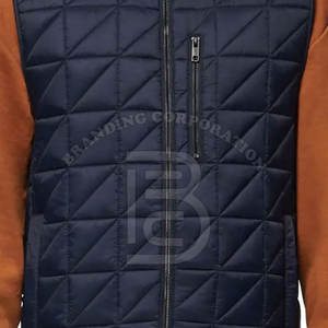 Gilet bouffant sans manches basique avec fermeture éclair élégante et col montant Veste de rue d'hiver de haute qualité - Product Image 5