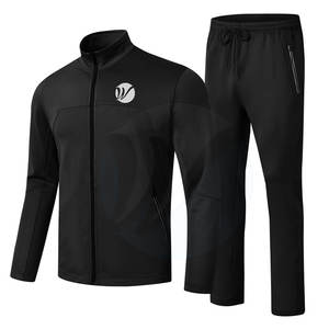 ชุดวอร์มผู้ชายแบบใหม่ ระบายอากาศได้ดี น้ำหนักเบา สีพื้น สามารถปรับแต่งสีได้ ขายส่งแบบชุดสองชิ้น สำหรับฤดูใบไม้ผลิ - Product Image 1