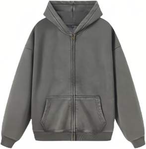 Sudadera con Capucha Extra Grande de Alta Calidad Personalizada, Estilo Urbano, Acabado Vintage Lavado al Ácido, Sudadera Clásica Urbana - Product Image 2