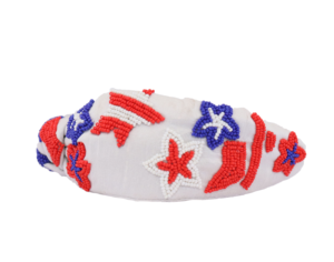 Creative Festival Headbands Floral Embroidery India Fashionable Comfortable <b>Top</b> Knot Turban Style for All Occasions America Day - Product Image 3