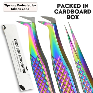 Pince à épiler professionnelle pour extensions de cils en fibres et nano, outils pour cils volume, instrument de précision antidérapant de haute qualité - Product Image 6