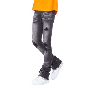 ผู้ชายที่กําหนดเองที่มีคุณภาพสูงสบายๆบานจ็อกเกอร์ติดตามกางเกงเอวยางยืดผู้ชายซ้อนบานกางเกงวอร์มสําหรับผู้ชาย - Product Image 1