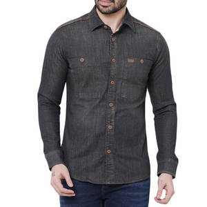 เสื้อเชิ้ตยีนส์ลำลองระบายอากาศได้ดีสำหรับผู้ชาย แห้งเร็ว เหมาะสำหรับกิจกรรมกลางแจ้ง ขายส่งราคาถูก เสื้อเชิ้ตยีนส์ผู้ชาย - Product Image 1
