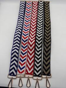 Sangle de sac à main personnalisée, professionnelle, luxueuse, tendance, en polyester, perlée, écologique, avec crochets détachables, pour les journées de soutien des sororités - Product Image 2