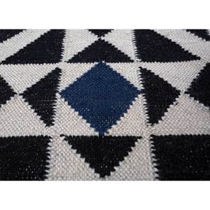 พรมขนสัตว์ทอลายเรียบอัลฮัมบราสีเทาและสีดำลายเรขาคณิตสำหรับบ้าน-ADWL-13161 - Product Image 3