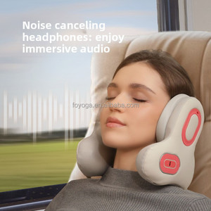 Masseur de cou et d'épaules en forme de U avec ANC, chauffage, oreiller de <span class=keywords><strong>sommeil</strong></span> portable pour le cou, compatible avec la <span class=keywords><strong>musique</strong></span> mobile - Product Image 3