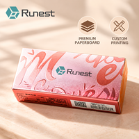 Boîtes cosmétiques de luxe en carton recyclé avec vernis UV et gaufrage à chaud, finition brillante avec logo rose pour shampoing et autres cosmétiques