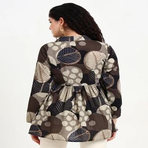 Ensemble short 2 pièces en coton 100% à imprimé floral vintage, col carré, décontracté, pour la plage, respirant, écologique, séchage rapide - Product Image 2