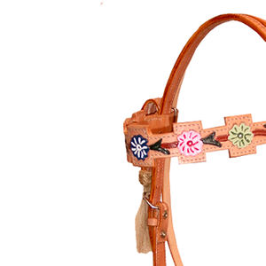 Brida de caballo de cuero occidental ajustable de primera calidad y cabezal duradero para entrenamiento y espectáculos de equitación - Product Image 3