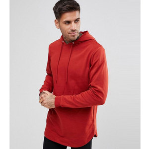Sweat à capuche long en coton 100 % pour homme, ourlet incurvé, idéal pour la gym, personnalisable avec logo OEM, collection hiver, vente en gros - Product Image 1