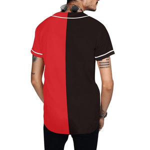 定制素色双色优质纽扣下棒球衫棒垒球队穿运动衫热卖 - Product Image 4