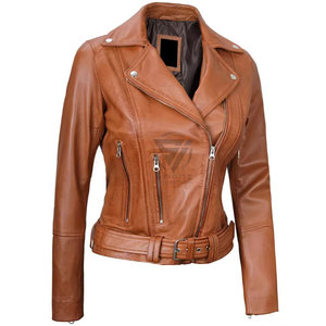 Women's Real Cow <b>Suede</b> Leather Motorcycle <b>Jacket</b> with Real Fur Trim Reversible & Waterproof - Product Image 2