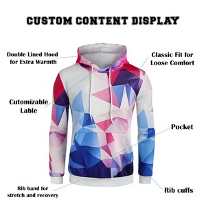 Sudadera con Capucha de Forro Polar Estampada por Sublimación, Sudadera Informal, Suave, Cómoda, Transpirable, Ecológica, de Manga Larga - Product Image 3