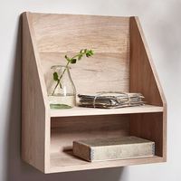 Étagère murale personnalisable en bois massif poli, style vintage, faite à la main, avec logo personnalisé, thème amour, forme personnalisée pour la maison
