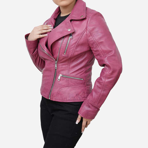 Chaquetas de PU de alta calidad Chaquetas de mujer en cuero real ajustado para ropa de calle y moda diaria al por mayor - Product Image 5