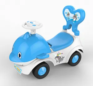 2023新しいイルカ型の子供用スライディングカー1〜3歳のマルチカラーキッズドルフィンカー幼児用特殊PP素材