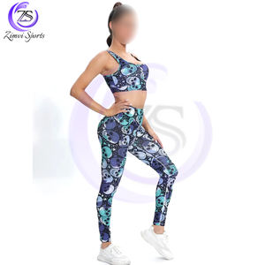 ชุดโยคะฟิตเนสลายหัวกะโหลกพิมพ์2ชิ้น - Product Image 4