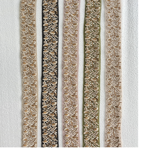 Custom-Made 2-Inch Wide Machine Embroidered <b>Ribbons</b> <b>Laces</b> Floral Design in Five Colours Made From Organza for Wedding Dresses - Product Image 3