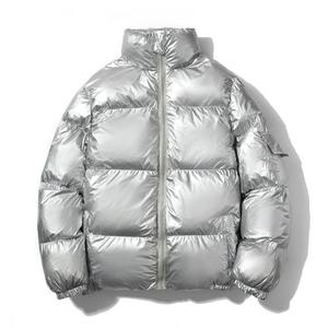 Wholesale Custom Made Men's Waterproof <b>Canvas</b> Puffer Jacket Stand Zipper Closure Breathable Eco-Friendly Quick Dry Polyester - Product Image 3