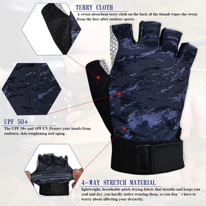 ถุงมือตกปลากันลื่นกันน้ำกลางแจ้งสำหรับปลาทำความสะอาดง่ายระบายอากาศได้ดีน้ำหนักเบา - Product Image 2