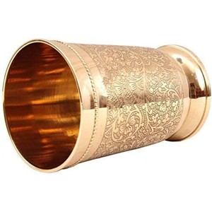 Gobelet à Mint Julep en laiton de designer, gaufré, capacité 10 onces, design moderne, écologique et portable avec poignée - Product Image 2
