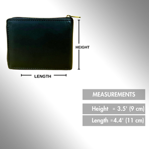 Cartera plegable de cuero genuino para hombre con cierre abierto Bolsillo para monedas con cremallera Ranura para identificación transparente 6 Tarjeteros Compartimentos para monedas - Product Image 6