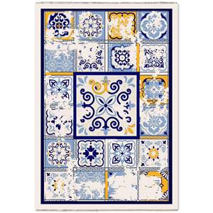 Alfombra Lavable de Chenilla RW7063 de Rug Weavers, Diseño Tribal Phrygian Denim, Venta al por Mayor y Dropshipping, 10 Tamaños - Product Image 2