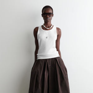 Camiseta sin mangas para mujer, Color blanco, sin mangas, cuello redondo, entrenamiento, ajustada, longitud Regular, gimnasio, Fitness, camisetas sin mangas acanaladas para mujer - Product Image 2