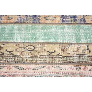 Alfombra Pequeña Vintage de 1.4x2.9 pies, Alfombra Turca de Lana Ombré Azul Verde - Product Image 5