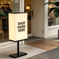Boîte à lumière LED en acrylique sur pied, enseigne lumineuse, affichage publicitaire extérieur, panneau de signalisation pour magasin