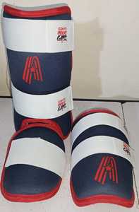 Protège-tibia en cuir personnalisé de sublimation OEM pour unisexe Design unique Protège-tibia de boxe noir Logo personnalisé - Product Image 4