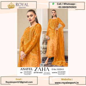 นักออกแบบพิเศษใหม่ Georgette พร้อมงานปักคอลเลกชันสูท Eid ที่ผลิตโดยรอยัลส่งออก - Product Image 5