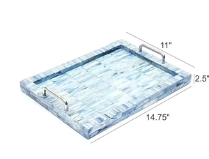 ถาดเสิร์ฟทรงสี่เหลี่ยมทำจากกระดูก งานฝีมือจากอินเดีย ดีไซน์สวยงาม สีสันปรับแต่งได้ คุณภาพสูง ทนทาน ทันสมัย เหมาะสำหรับเทศกาลคริสต์มาส - Product Image 2