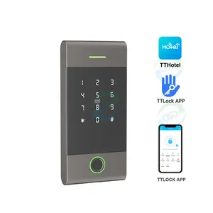 TTlock impressão digital acesso controle teclado TTHotel Wifi Digital biométrico dedo impressão acesso controle inteligente porta sistema de bloqueio