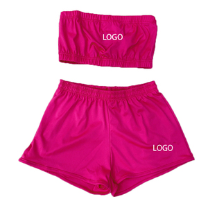OEM logotipo personalizado verano caliente señora entrenamiento pantalones cortos de dos piezas conjunto de las mujeres 2025 - Product Image 1