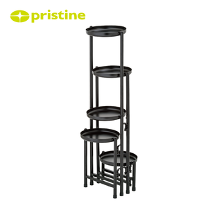 Soporte para plantas, estante para macetas, soporte para almacenamiento de Metal de 4 niveles, balcón, decoración del hogar, acero, Europa, 8 niveles, recubierto de polvo de Metal - Product Image 3
