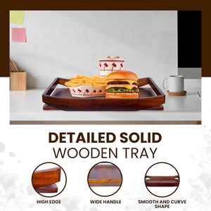 AYAANS Porte-couverts en bois fabriqué à la main pour support de cuillère de cuisine pour table à manger Organisateur de rangement Boîte à vaisselle avec poignée - Product Image 4