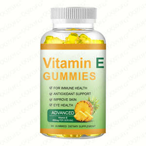 Oem ויטמין e סוכריות גומי תוספת ביוטין וקולגן סוכריות גומי אורגניות לשיער, עור, לב ובריאות עיניים מדי יום - Product Image 1