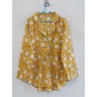 Ensemble pyjama décontracté sexy pour femme, 100% coton, fait main, imprimé floral à la main, léger, été, hiver, printemps