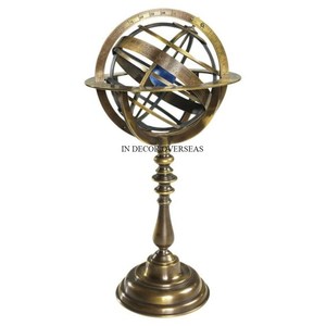 Globe en métal résistant plaqué or de concepteur élégant antique d'aspect attrayant pour la décoration de bureaux de maison et d'hôtel au prix le plus bas - Product Image 2