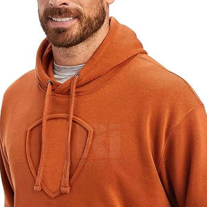 เสื้อฮู้ดดี้ผู้ชายลายปั๊มลายนูน ดีไซน์ล่าสุด สไตล์สตรีท ขายส่ง ปรับแต่งได้ ผ้าฝ้าย 100% ขายดี - Product Image 3