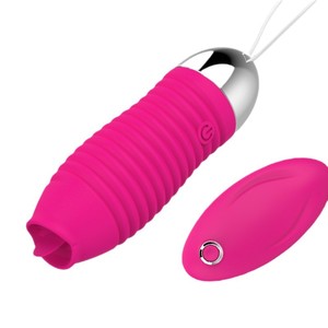 Masseur vibrant rechargeable par USB pour femmes avec fonction de léchage de langue - Product Image 1