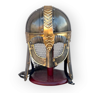 Gjermundbu Style Antique Viking Helmet Modern Eye Protection Armour Painted Technique Decorative Recessed <b>Crest</b> Spectacle Helmet - Product Image 1