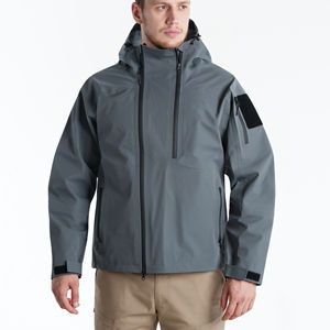 Vestes pour hommes Logo personnalisé Coupe-vent Imperméable Fermeture éclair à capuche Vestes de randonnée en plein air Veste coupe-vent pour hommes en vente 2025 - Product Image 1