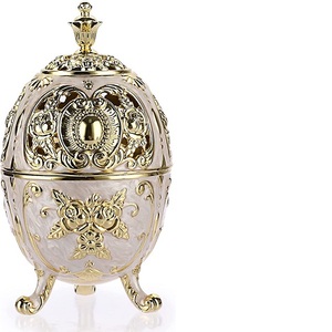 Quemador de incienso de Metal de la mejor calidad, soporte de incienso azul en forma de huevo, quemador para cenizas, ornamento de decoración para el hogar y la Oficina - Product Image 2