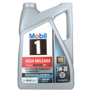 Mobil 1 alto kilometraje 5W-30 aceite de motor sintético para coches camiones SUV - Product Image 3