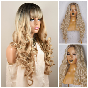 Luxe pour Blonde Perruque Complète pour Dentelle Transparent Double Dessiné 100% Remy Cheveux Humains Aspect Cuir Chevelu Naturel - Product Image 5