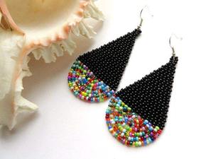 Pendientes de Flores SHAAD, Joyería de Moda, Bordados a Mano con Cuentas, para Mujeres y Niñas, de la India, Ligeros, Forma Redonda - Product Image 2