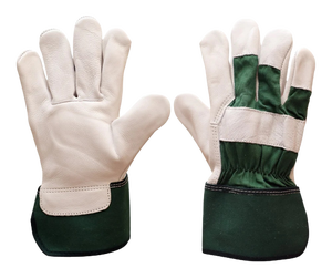 Guantes de seguridad de doble palma de alta calidad para hombres Guantes de aparejo de cuero dividido de vaca Protección de trabajo mecánico cómodo - Product Image 2