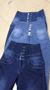 Nuevas llegadas de alta calidad, pantalones vaqueros rectos informales de cintura media, pantalones vaqueros de mujer de colores personalizados de secado rápido - Product Image 4